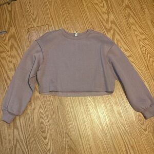 Cropped Mauve Sweatshirt